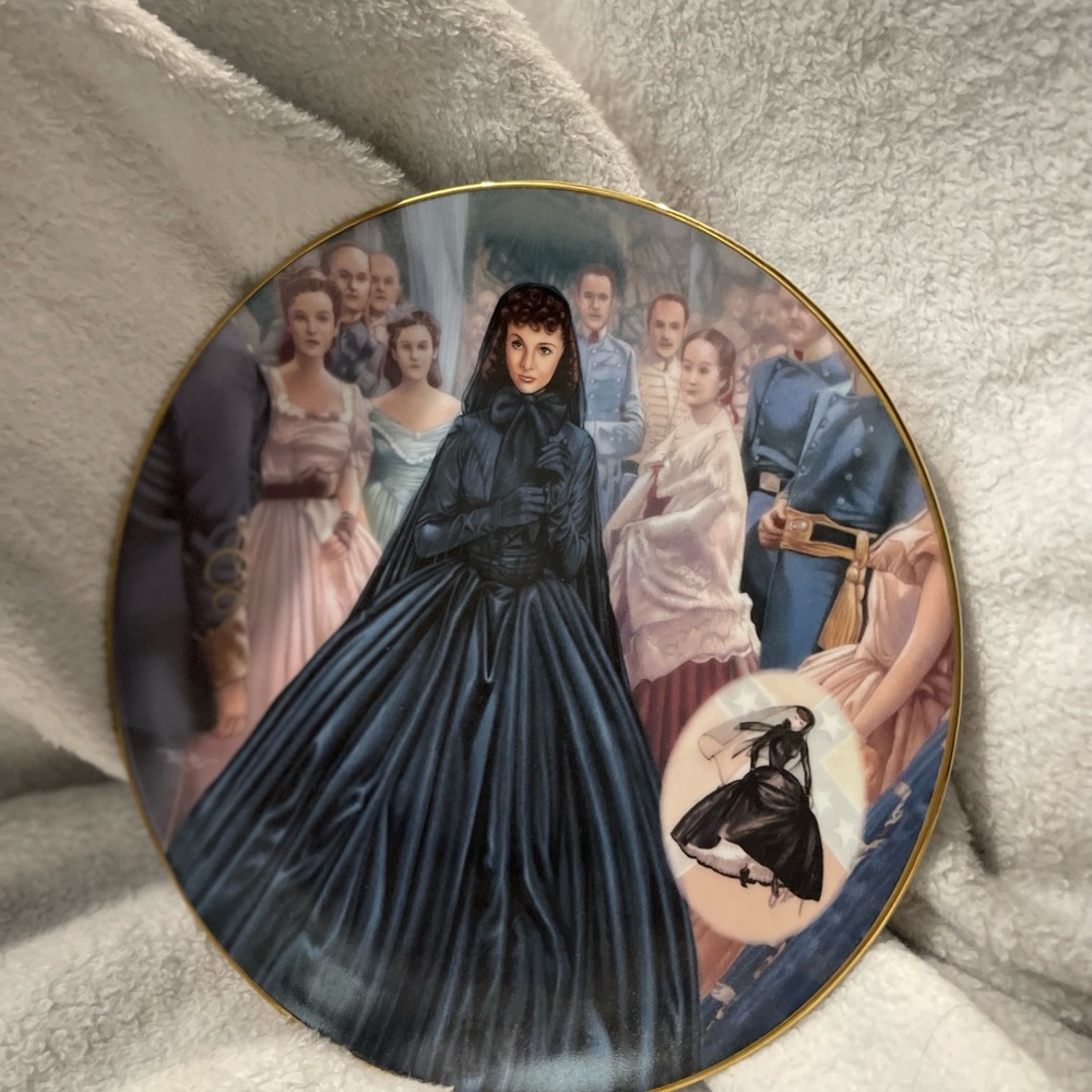 The Bradford Exchange Scarlett O’Hara’s widows, black dress memorable plate